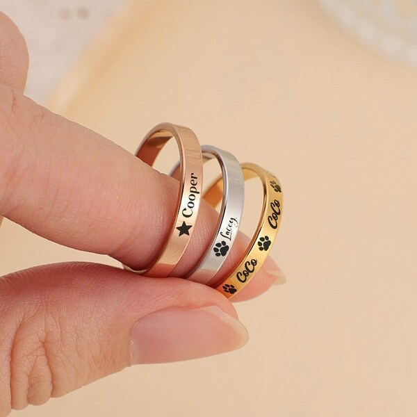 Custom Name Ring Etsy