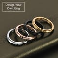 Custom 3mm Thin Rhombus Spinner Ring, Engraved Fidget Spinner Ring for Women, Stainless Steel Ring, Promise Ring, Personalized Spin Band