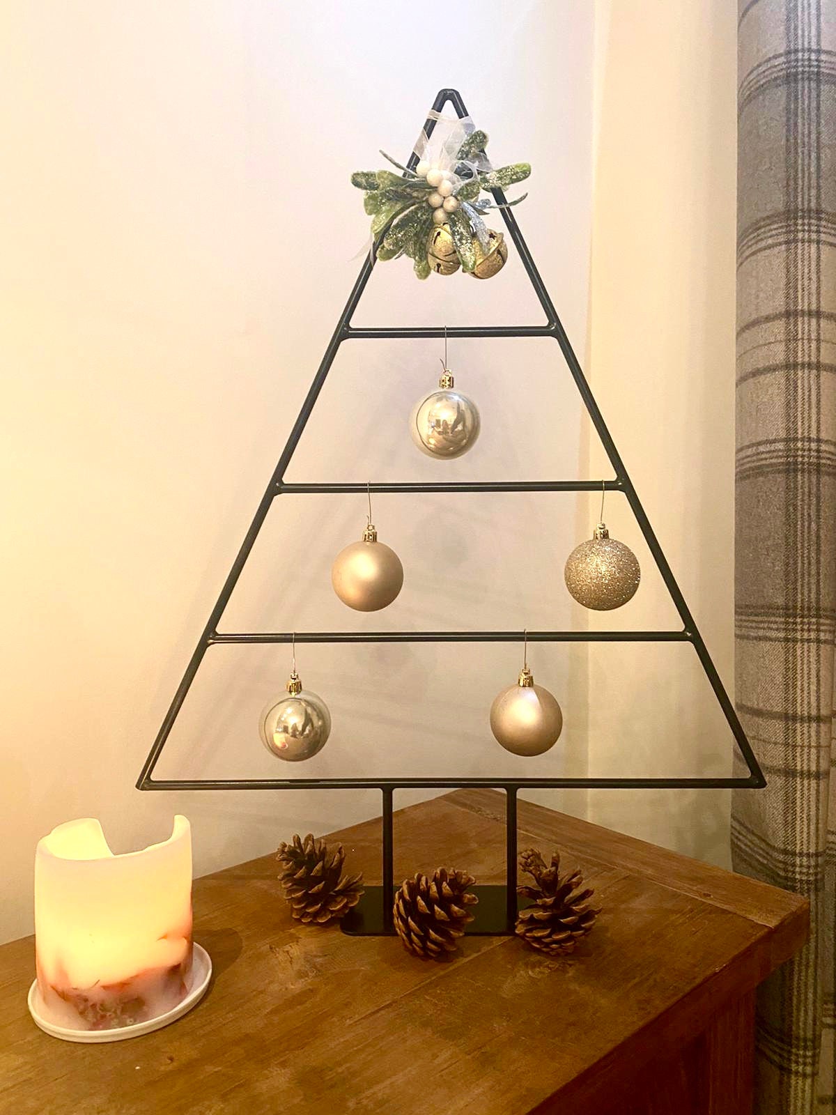 Christmas Tree Standing Metal Ornament Decoration Table Top Etsy UK