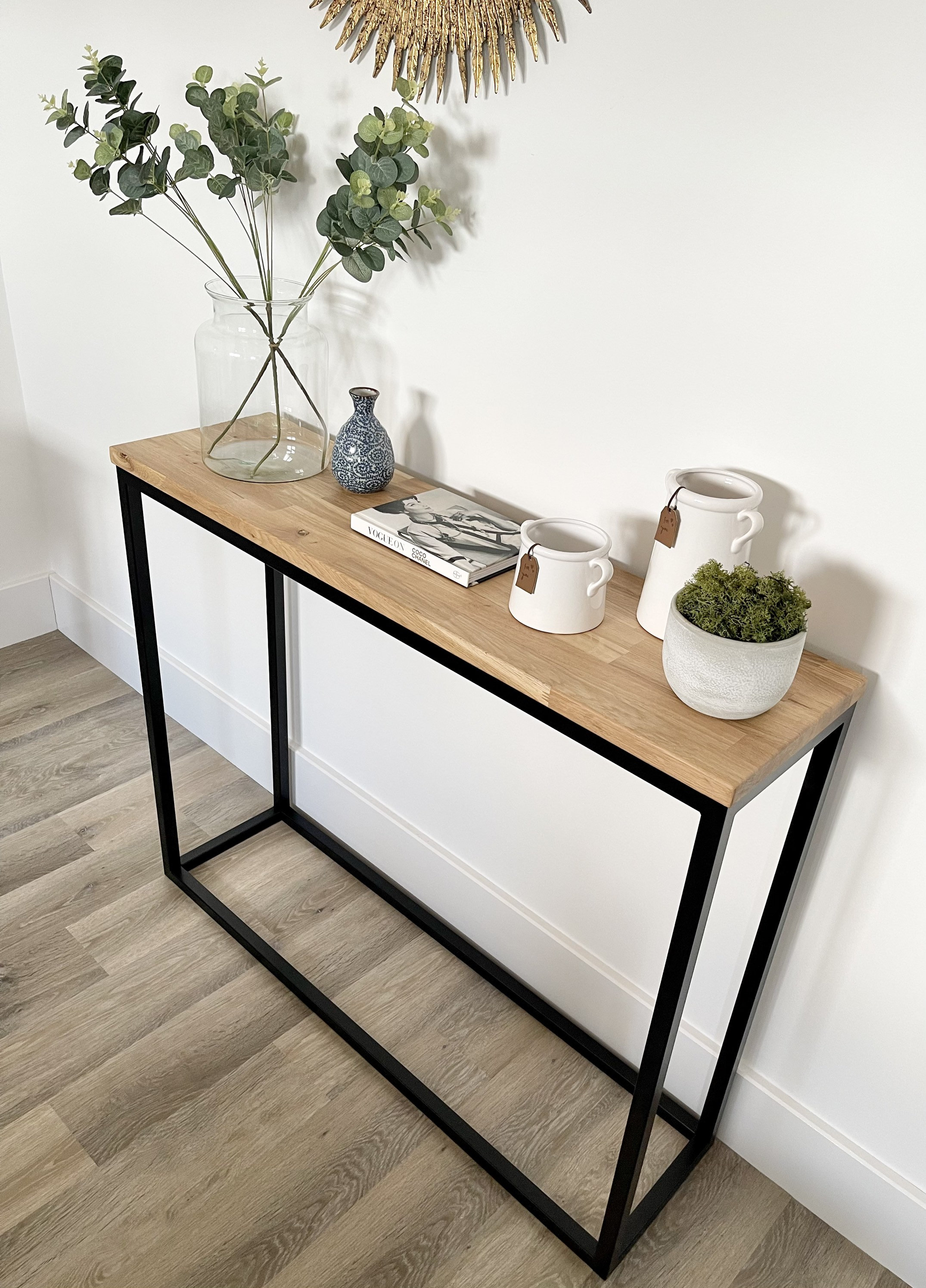 Barn style entry table deals