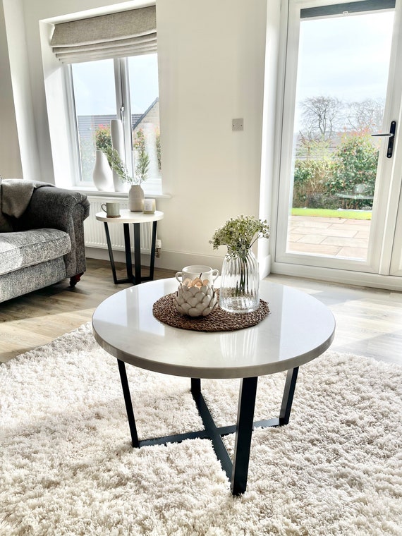 Luna round coffee table deals