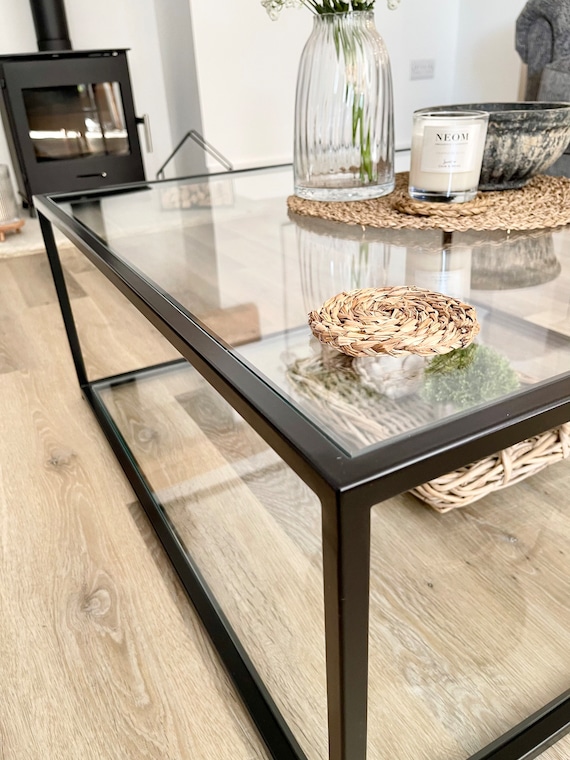 Glass, Wood and Metal Coffee Tables