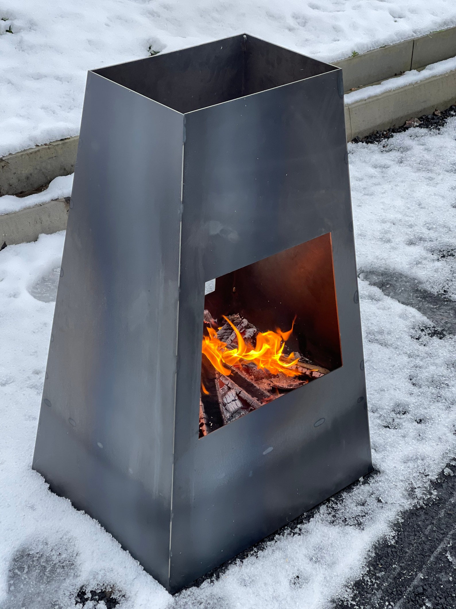 Chiminea Large Metal Log Burner Fire Pit Outdoor Etsy UK