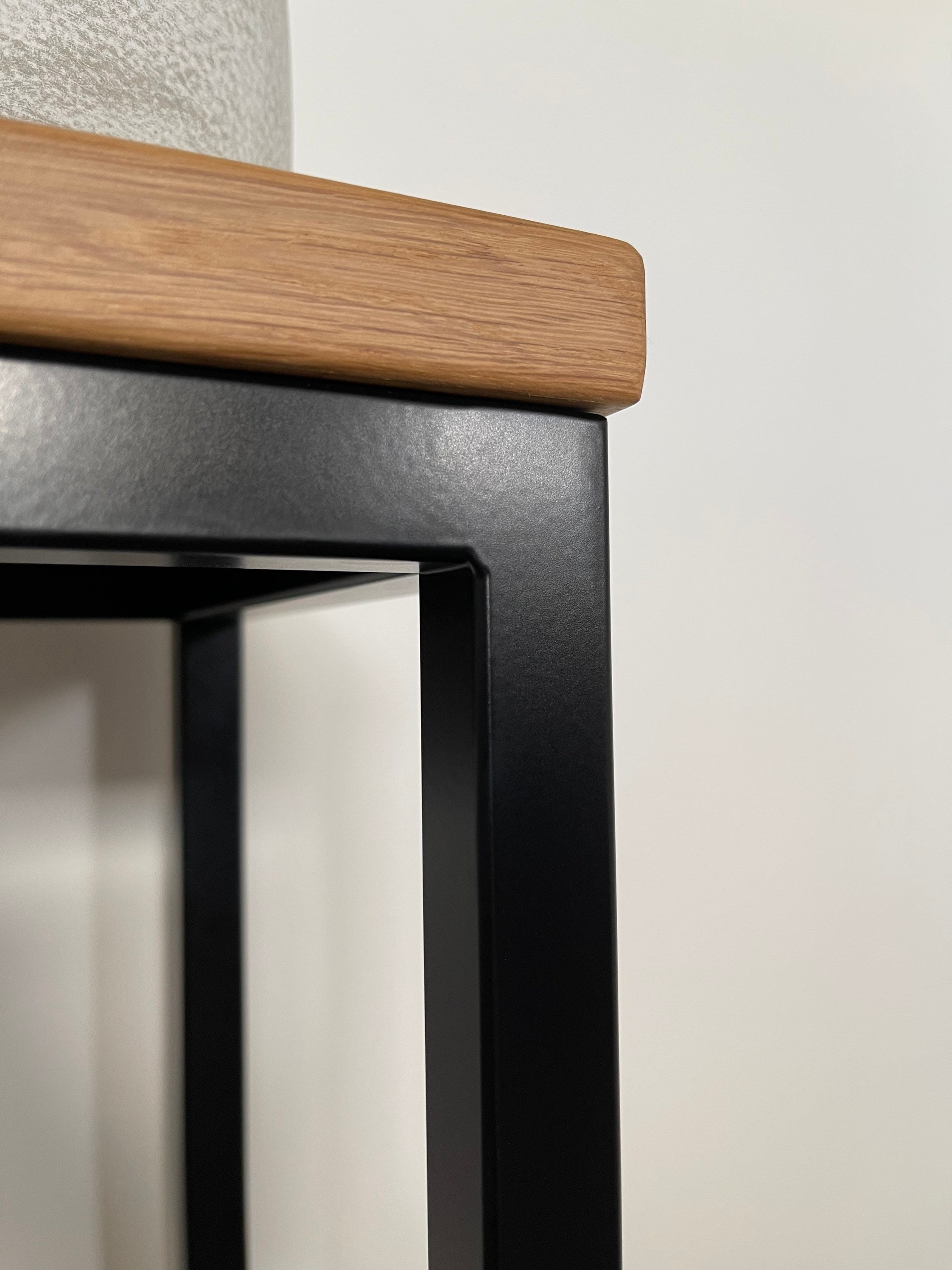 Landon Oak Metal Console Table Etsy