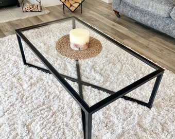 Crossley Glass Metal Coffee Table