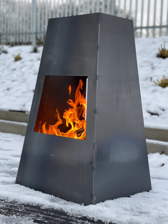 Chiminea Large Metal Log Burner Fire Pit Outdoor - Etsy