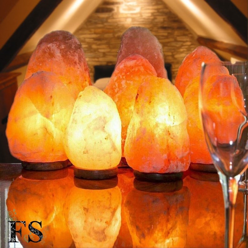 Himalayan Salt Lamp Pink Rock Crystal 2-10 Kg Natural Healing image 1