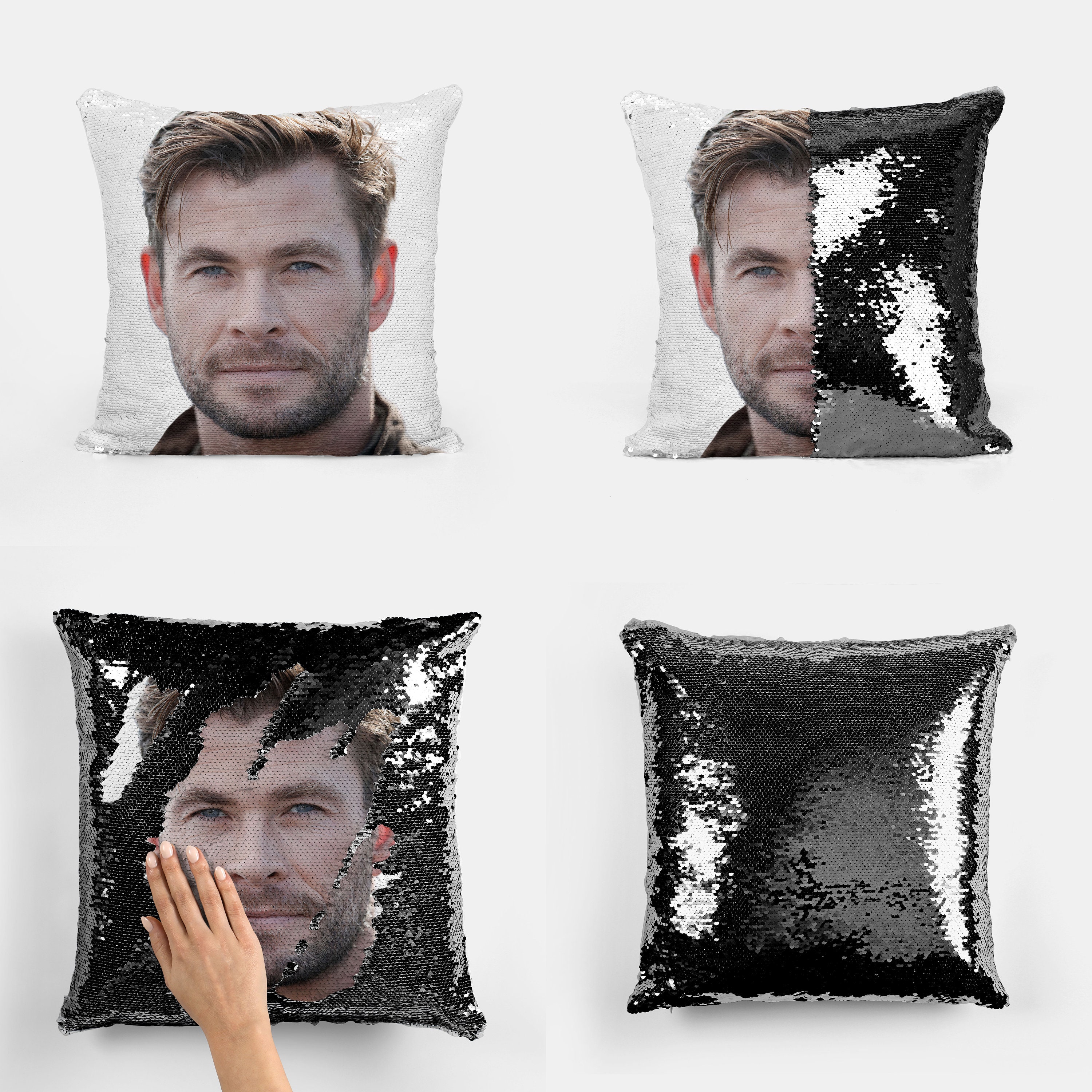 CHRIS HEMSWORTH Fan Sequin Pillowcase Etsy