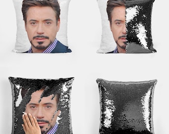 ROBERT DOWNEY JR. - Fan Sequin Pillowcase