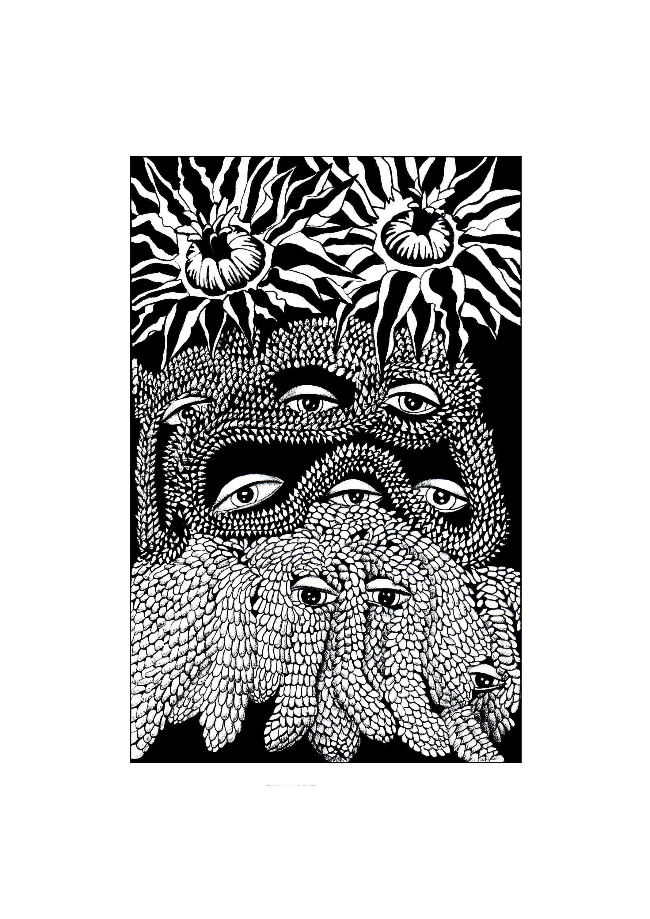 Ink art print ink artwork illustration B&W prints Custom Etsy