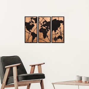 Mapa del mundo madera pared decoración, mapa del mundo madera pared arte, decoración del mapa del mundo rústico, decoración de la pared de viaje del mundo, tablero de pared del mapa del mundo, regalo de la guerra de la casa