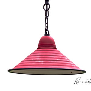 Red Industrial Light, Retro Lamp, Vintage Pendant Light, Unique Chandelier