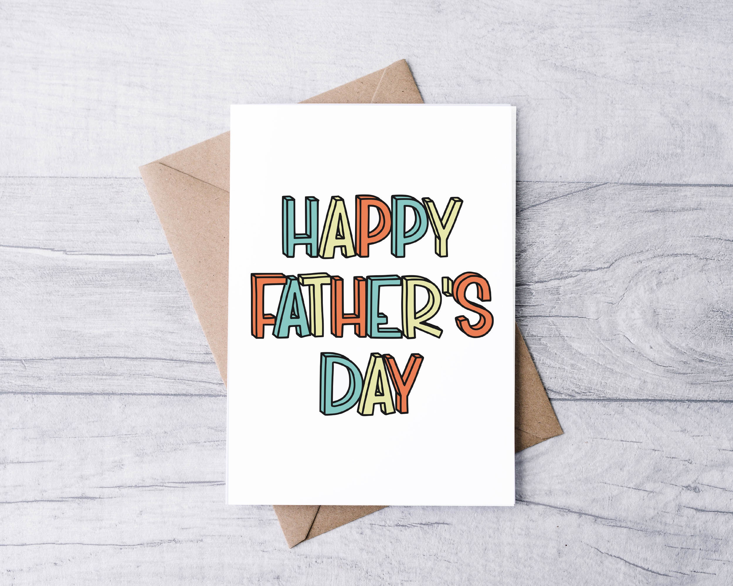Happy Father's Day Printable Card Blank Card Instant - Etsy