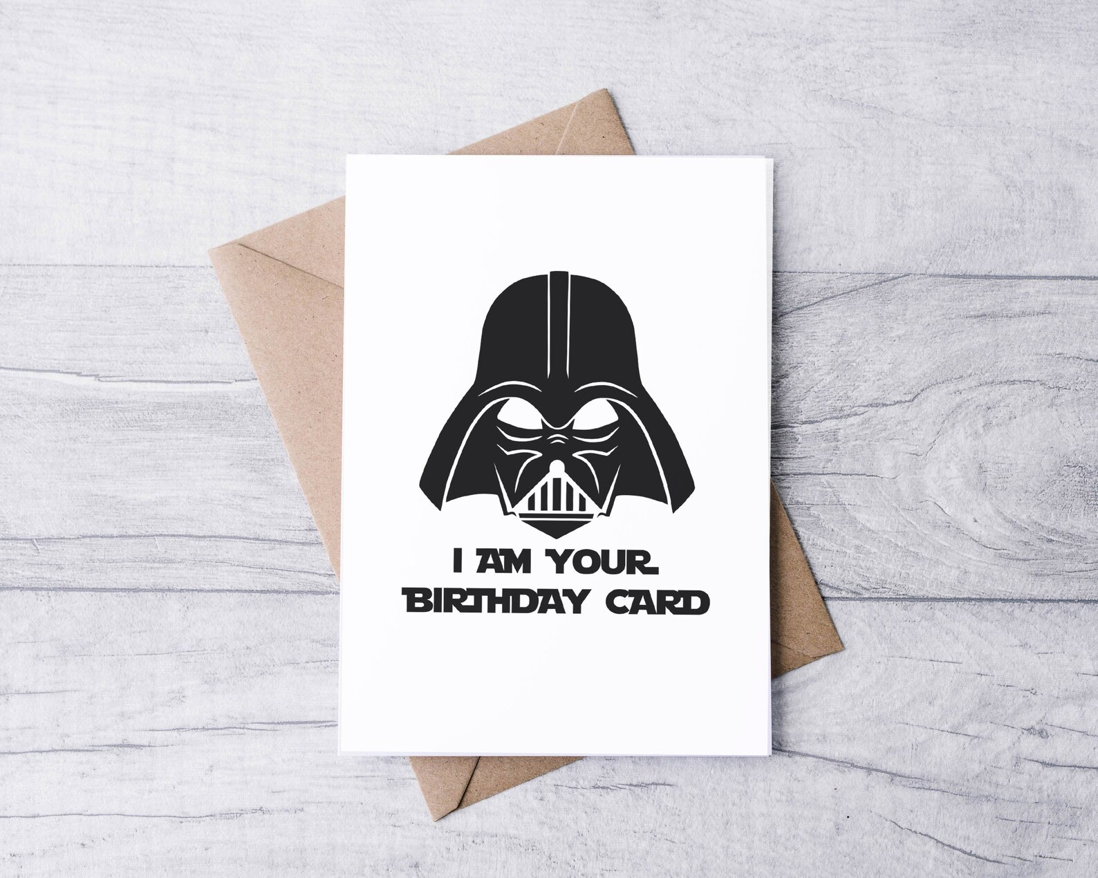 Darth Vader Happy Birthday Printable Card Funny Birthday Etsy