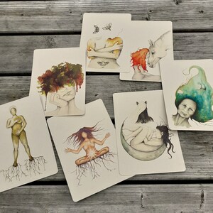Carte base / 7 carte d'arte pagane su carta senza alberi
