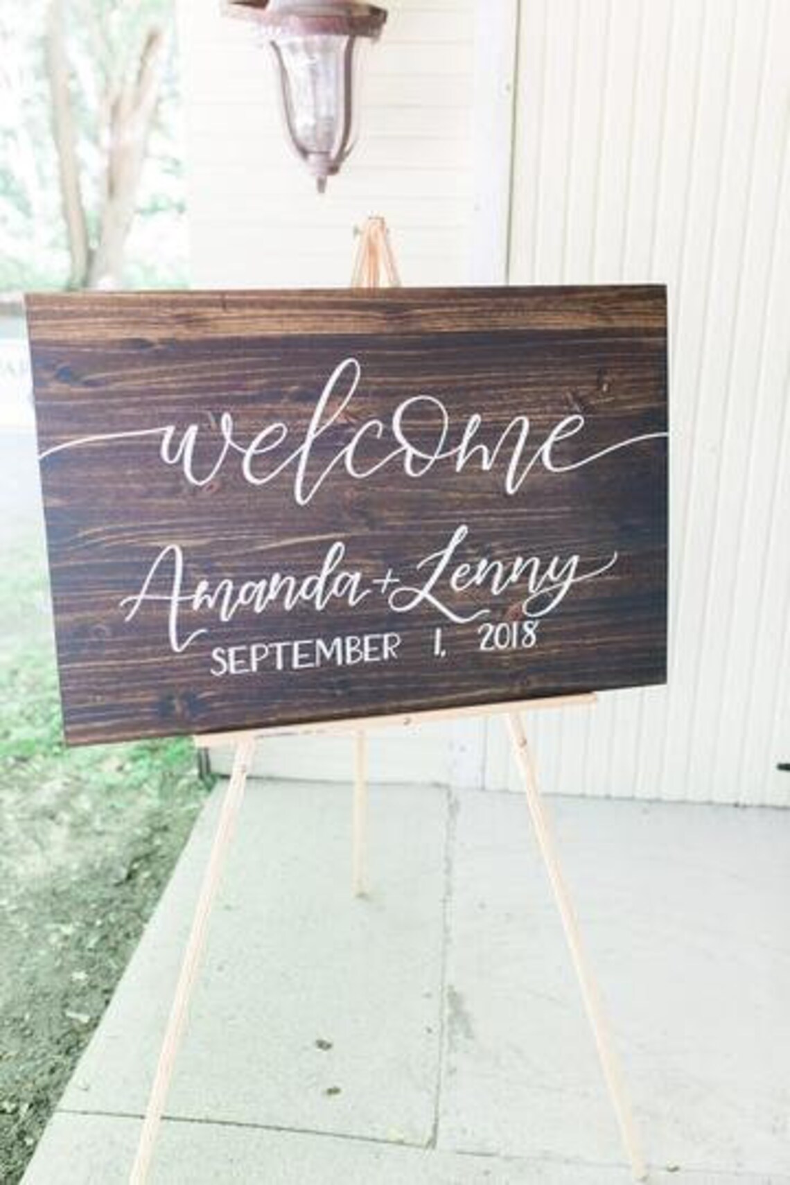 Rustic Wood Wedding Welcome Sign Canvas Welcome To Our | Etsy