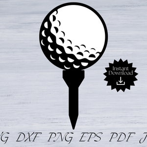 Balle de golf svg, SVG de golf, joueur de golf svg, Cricut, Silhouette, Png, Svg, Eps, Dxf, Pdf, Jpg