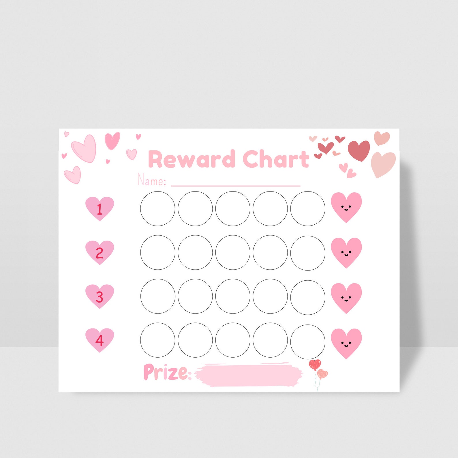 Printable Reward Chart for Girl, Kids Reward Chart, Chore Chart ...