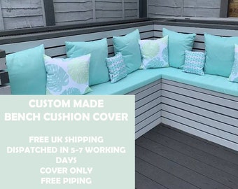 3 - 20cm Depth Custom Outdoor Bench Cushion Cover Only Daybed Cover Bench Cushion Cover Cover Replacement