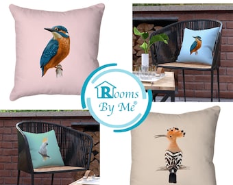 Designer Bird Outdoor Schnelltrocknendes Gefülltes Kissen 43x43cm Gartenmöbl