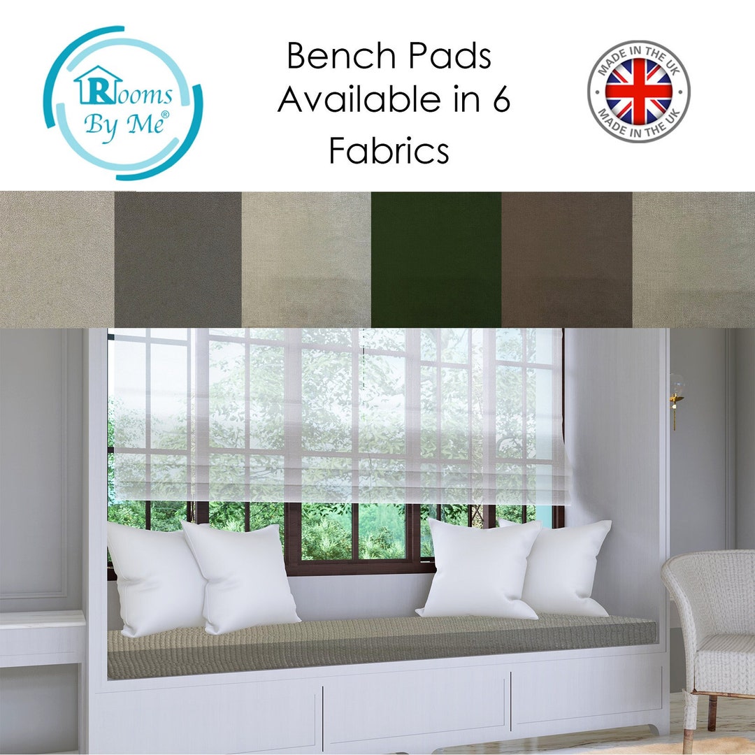 Custom Indoor Bench Cushion: Bouclé or Chenille Seat Pad, Made in UK ...