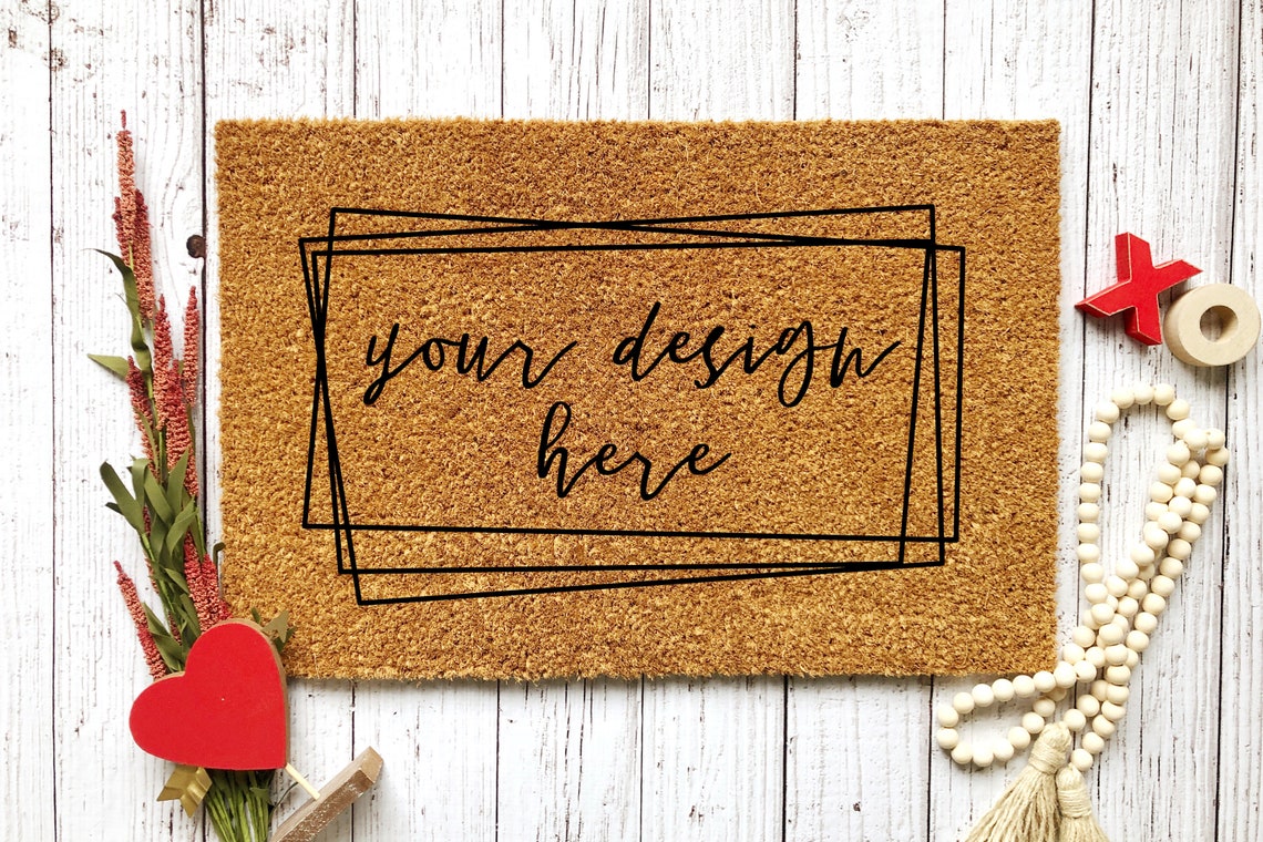 Download Valentine's Day Door Mat Mockup Farmhouse Coir Doormat | Etsy