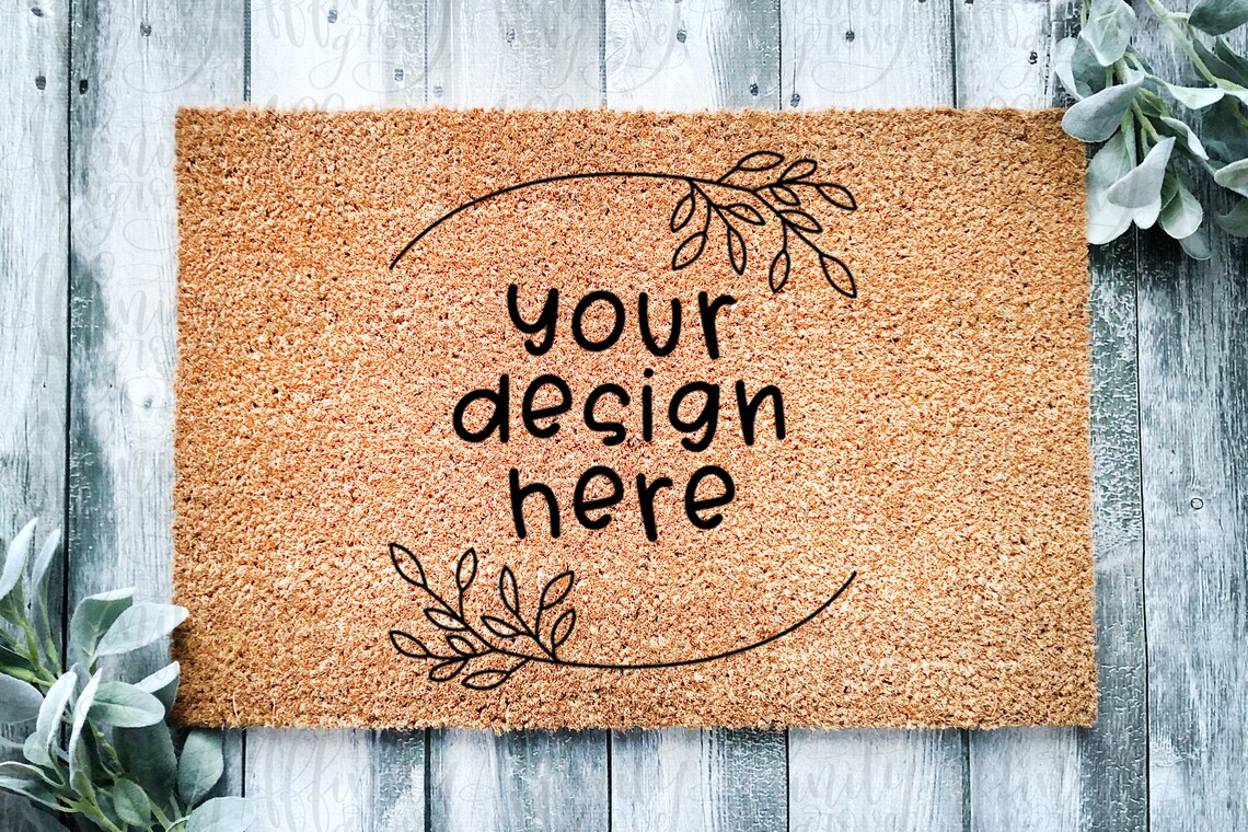 Door Mat Mockup Farmhouse Coir Doormat Mockup Outdoor Rug Etsy