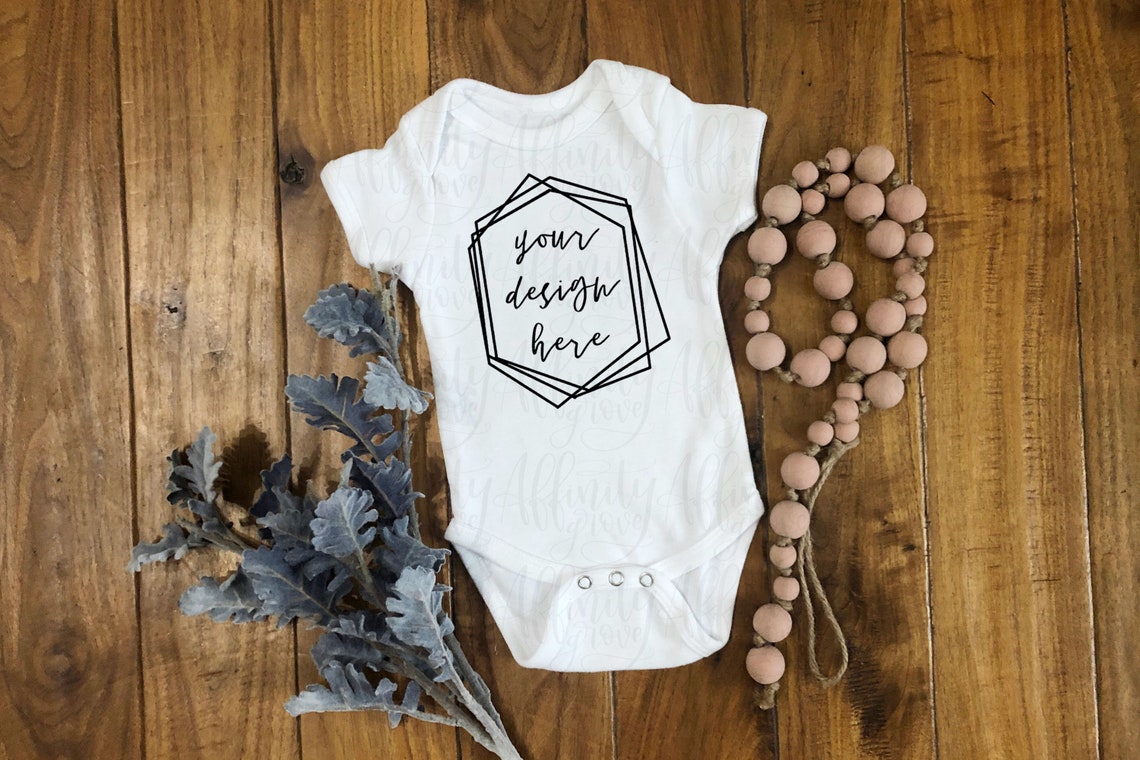 Download Baby Clothing Onesie Mockup Clothing Flatlay Mockup | Etsy