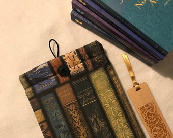 Booksleeve/ book pouch, book pattern/ bookshelf