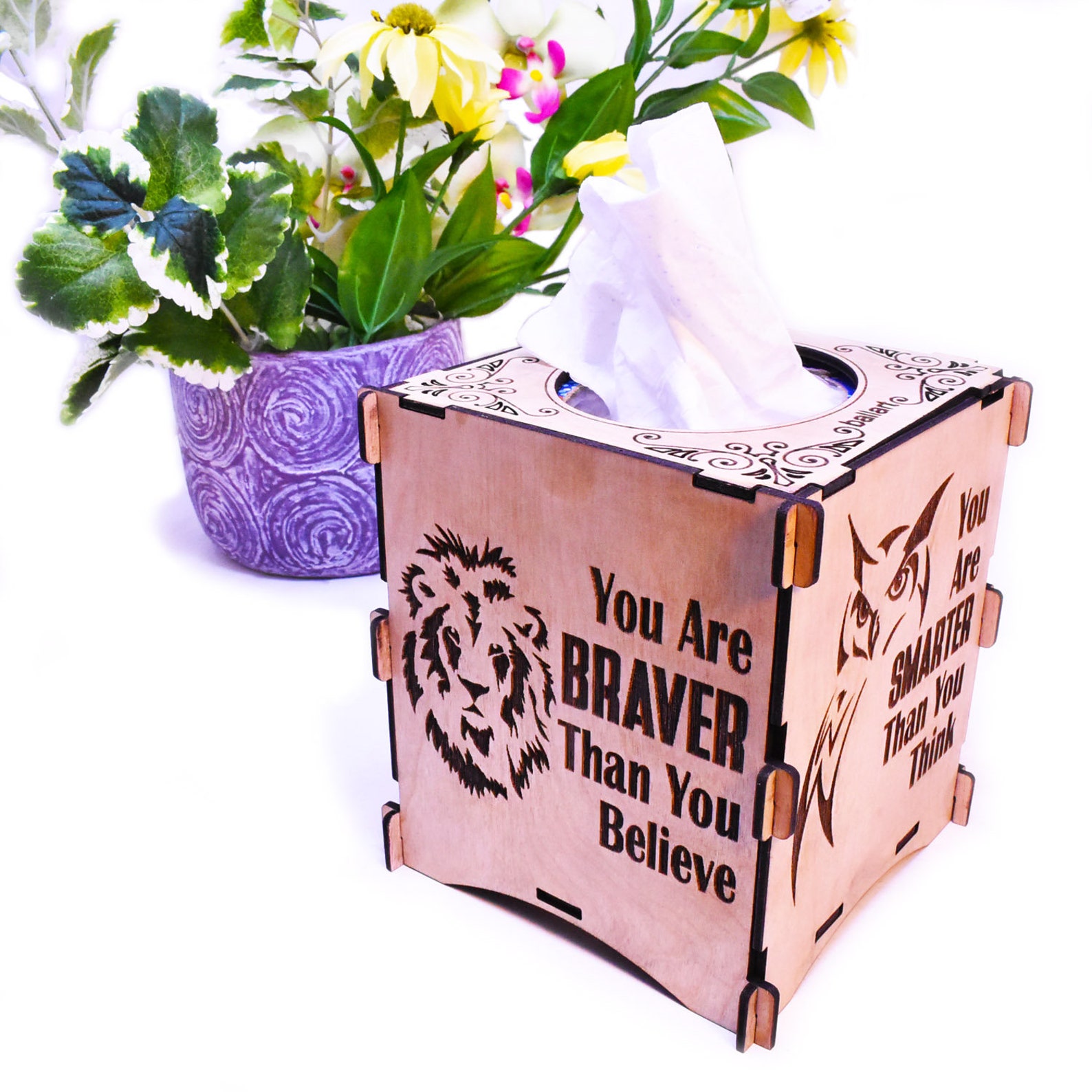 Ballart Decorative Tissue Box Cover With LaserEngraved Etsy