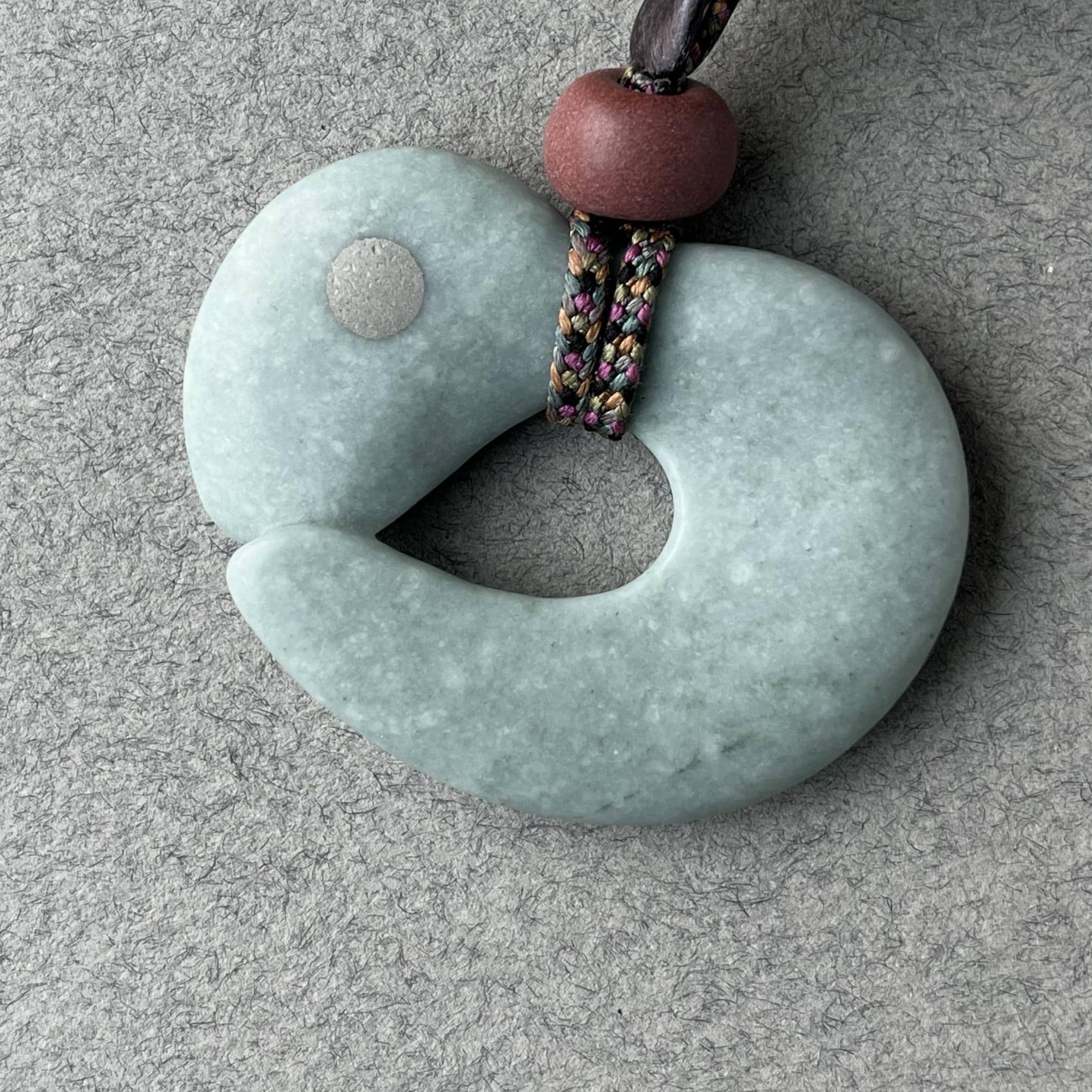 Hand Carved Guatemalan Jade Pendant, 