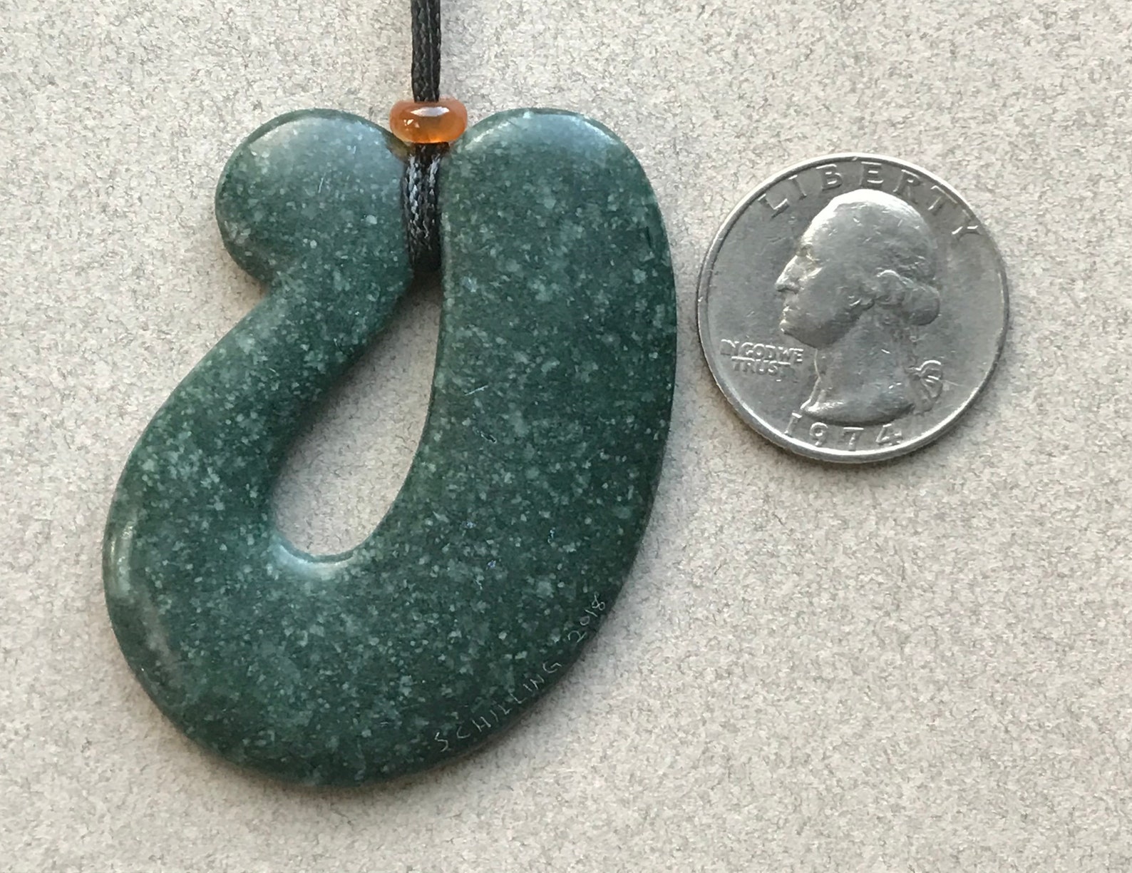 Guatemalan Jadeite Hand Carved Jade Pendant loop With Etsy
