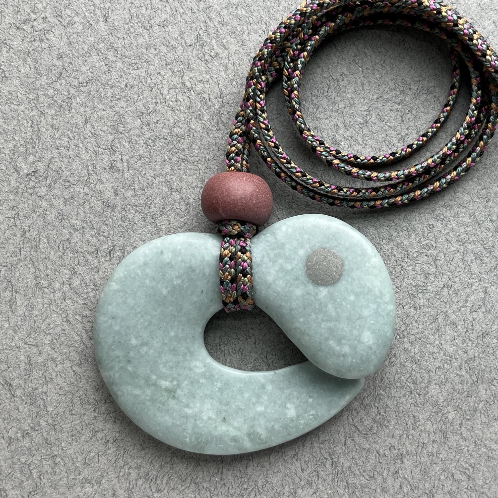 Hand Carved Guatemalan Jade Pendant, 