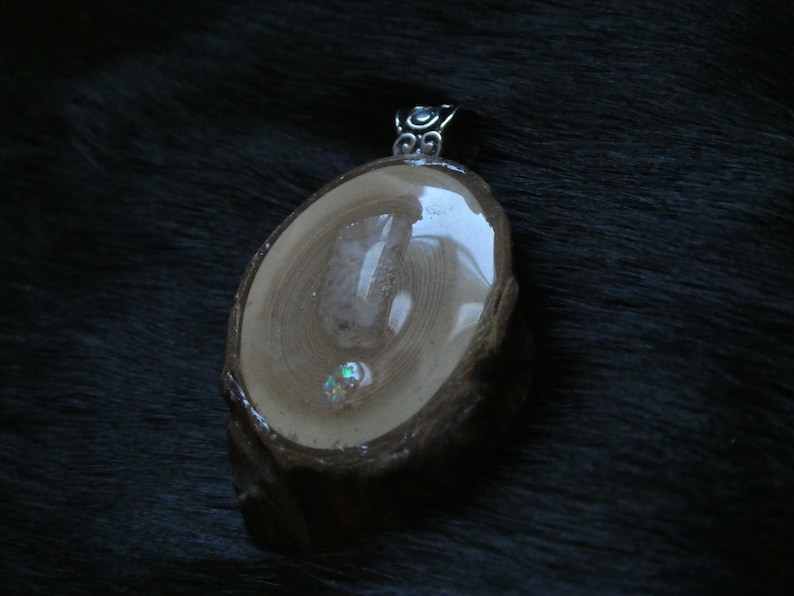 OPAL x QUARTZ x Pine Pendant Natural Jewelry