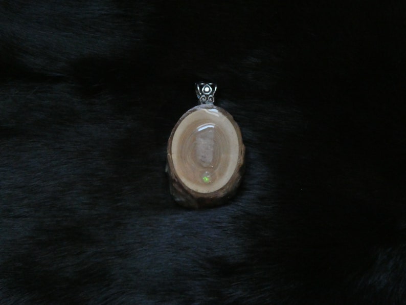 OPAL x QUARTZ x Pine Pendant Natural Jewelry