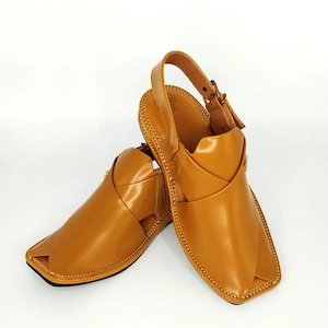 Genuine Leather Handmade Leather Men Sandals Peshawari Kaptaan Chappal, unique Chappal
