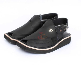 Imran Khan Style Leder Peschawori Chappal Sandale