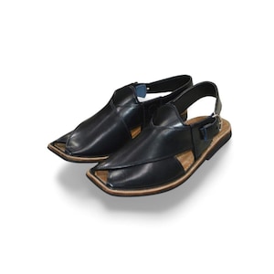 Handmade Cowhide Leather Peshawari Chappal: Traditional Afghan Sandals