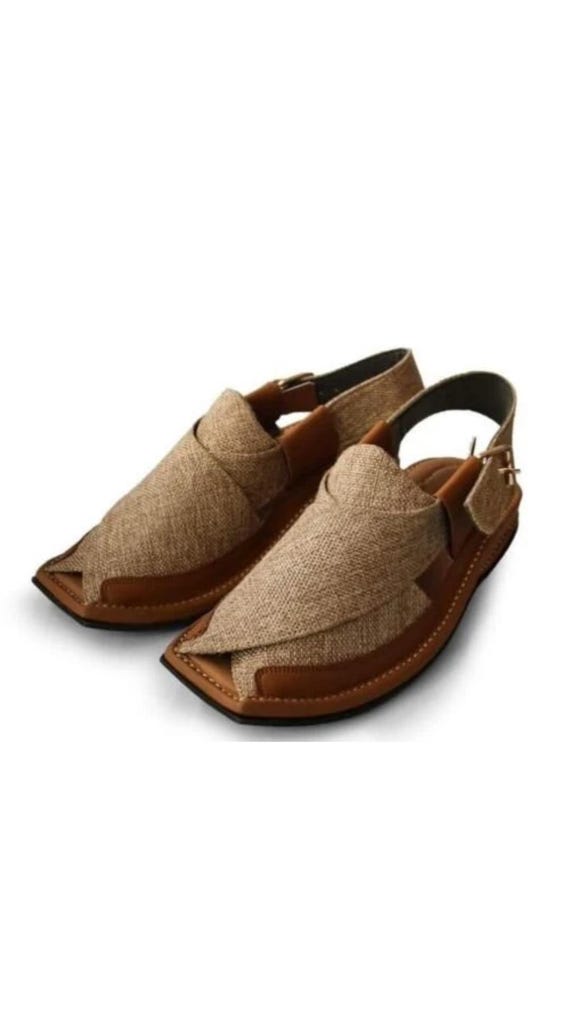 Original Handmade Peshawari Chappal Sandal Waistcoat (Material) leather Sandals for men summer
