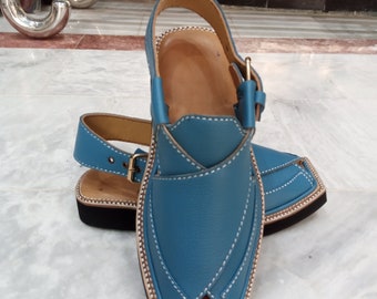 Kaptaan Sandalen Herren Peschawori Chappal genähte Schuhe Jungen Traditionelle Casual Ausflüge Abend Spaziergang Schuhe