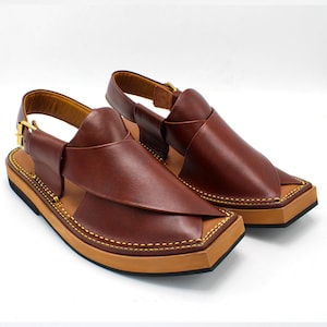 Handmade Leather Peshawri Chappal | Traditional Pakistani Sandals