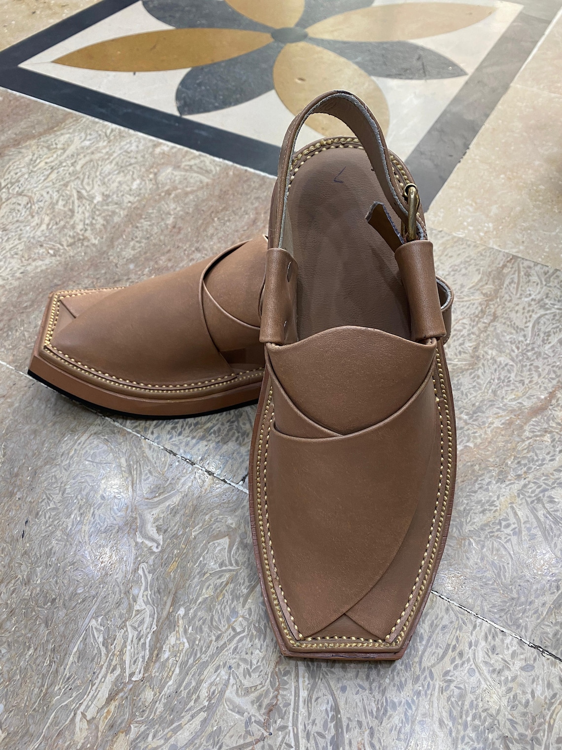 Price In Pakistan Men's Peshawari Leather Hand Made Peshawari