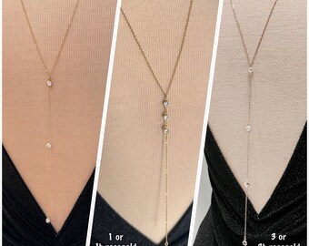 Collier dos nu or strass acier, collier chute dos en acier inoxydable or perles , collier dos perles plus de modèles sur Ateliersdisa