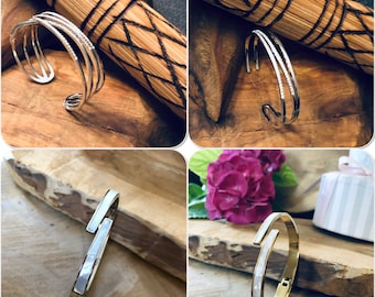 Women's stainless steel bangle bracelet, cuff bracelet, arm bracelet, all jewelry on atelierdisa