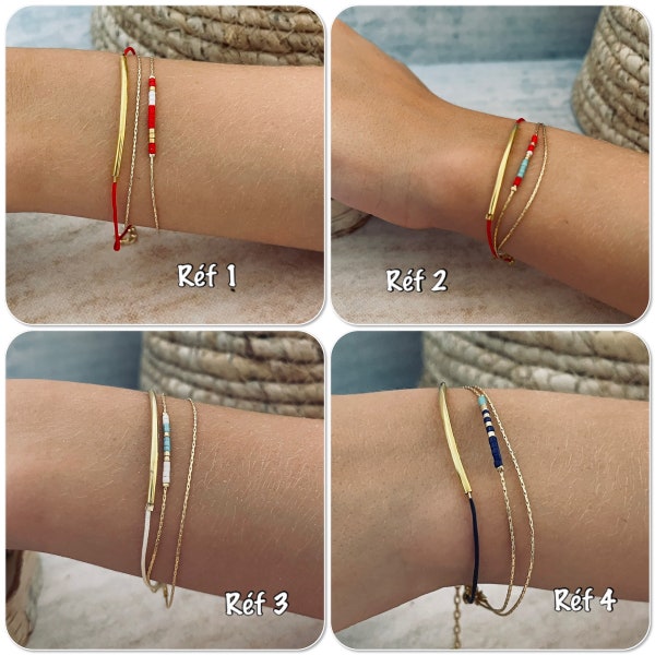 Bracelets fin or perles miyuki or, bracelets doré ultra fin, bracelets minimaliste or serpentine ...modèles sur Ateliersdisa