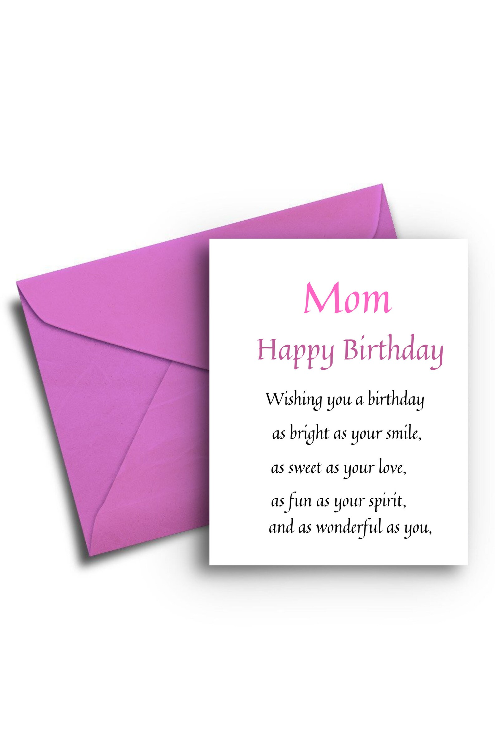 Happy Birthday Mom Printable Card / Mom Birthday Card / Instant ...