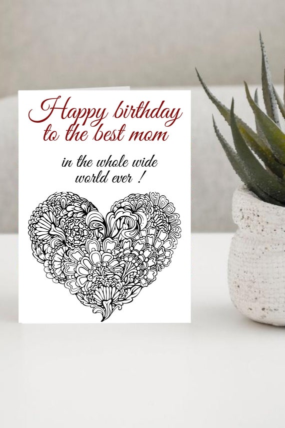 Mom Loving Card /mom Printable Card / Digital Download /happy | Etsy