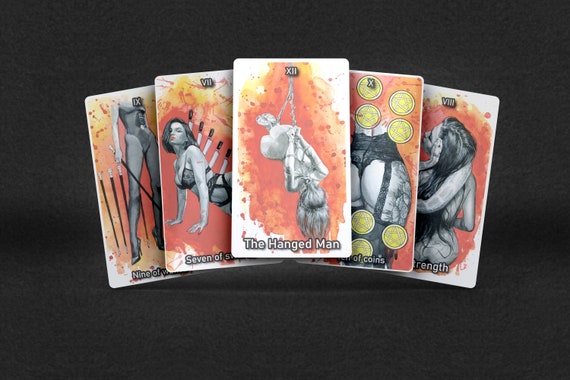 Cocaine Tarot MINI 78 Cards Deck Modern Erotic Sexual Adult Sexy Oracle Love Tarot English Edition Deck Rare Adult Fun Game