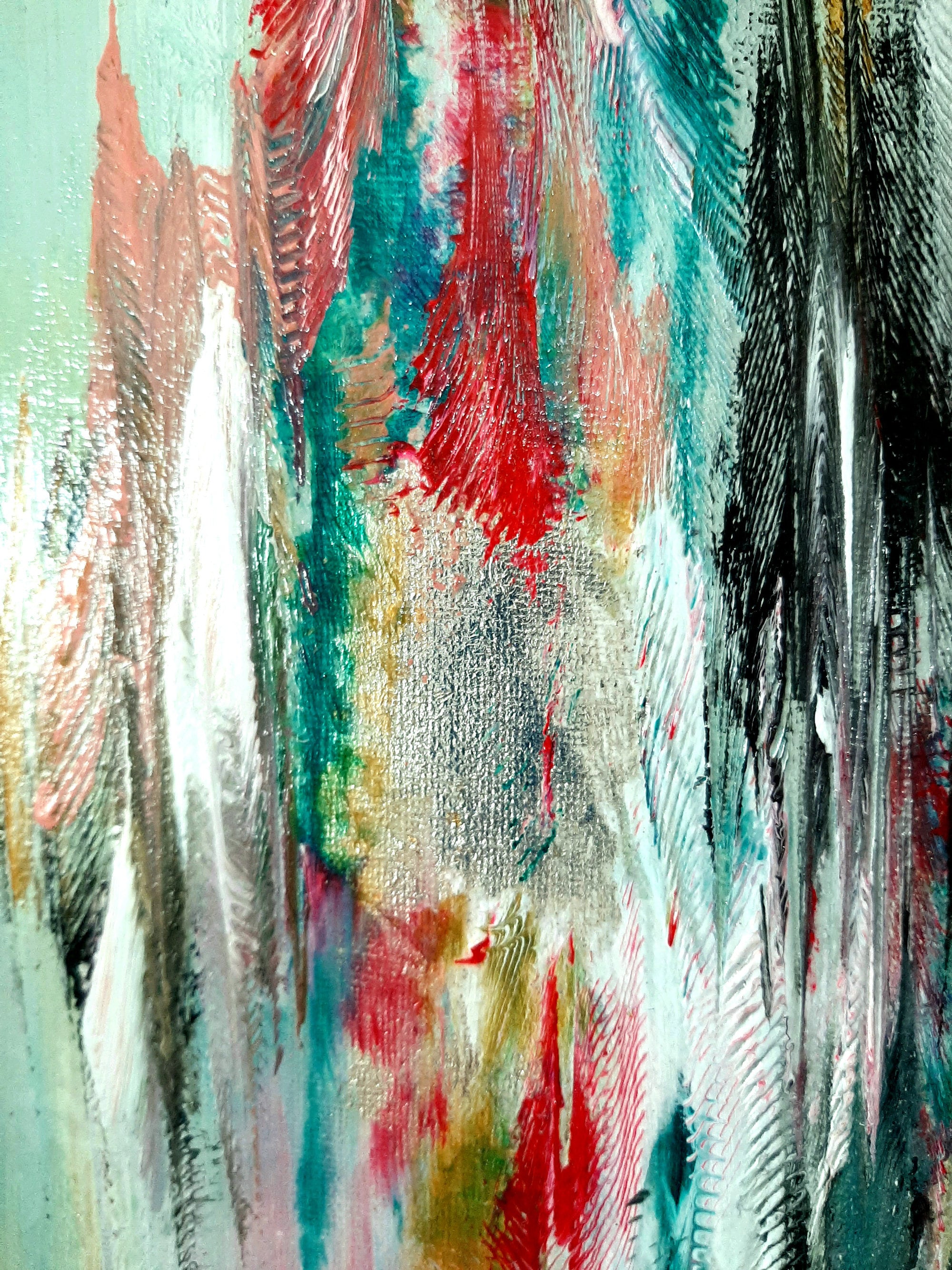 Abstract patterns original painting Geometric Interior Wall Etsy