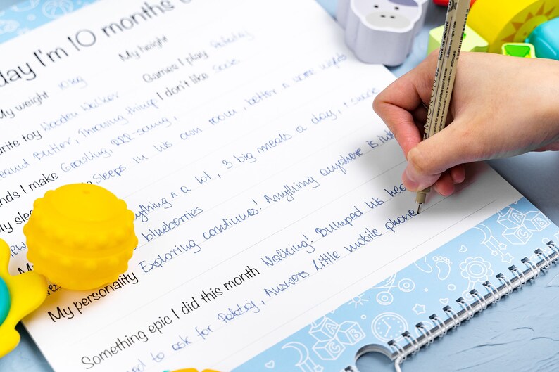 Baby Calendars With Stickers Bundle ONE Blue and ONE Pink Baby First